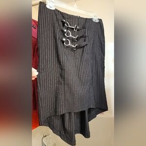 Lip Service "Ganksta Pranksta" Fishtail pinstriped skirt